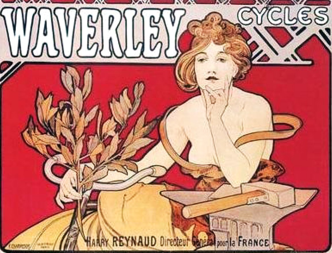 アルフォンス・ミュシャの絵画作品　タイトルは、ウェイヴァリー サイクル　WAVERLEY CYCLES
